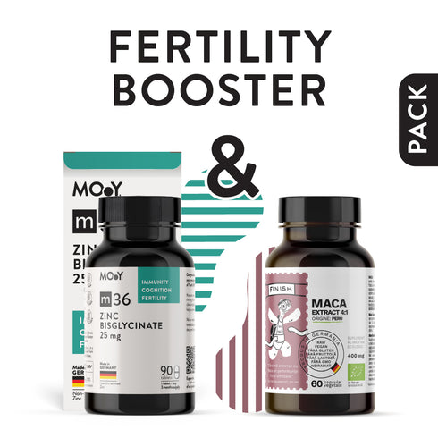 Fertility Booster, pachet promotional (Maca Extract + m36 Zinc Bisglycinate)